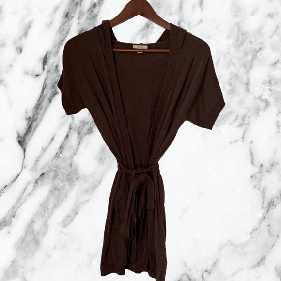 3 for $15 Jacob Jr Brown Tie Up Cardigan - Picture 1 of 10